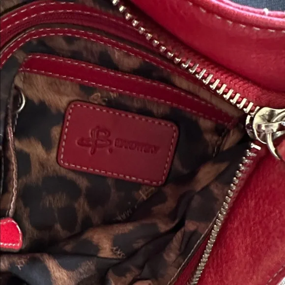 B. Makowsky  Red Leather Crossbody Bag - Picture 9 of 15